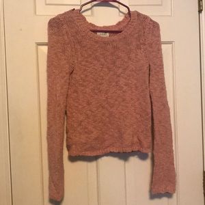 Cropped pink sweater